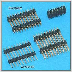 W201D 2.0mm (0.079")Pin Header Double Plastic Base - DIP type